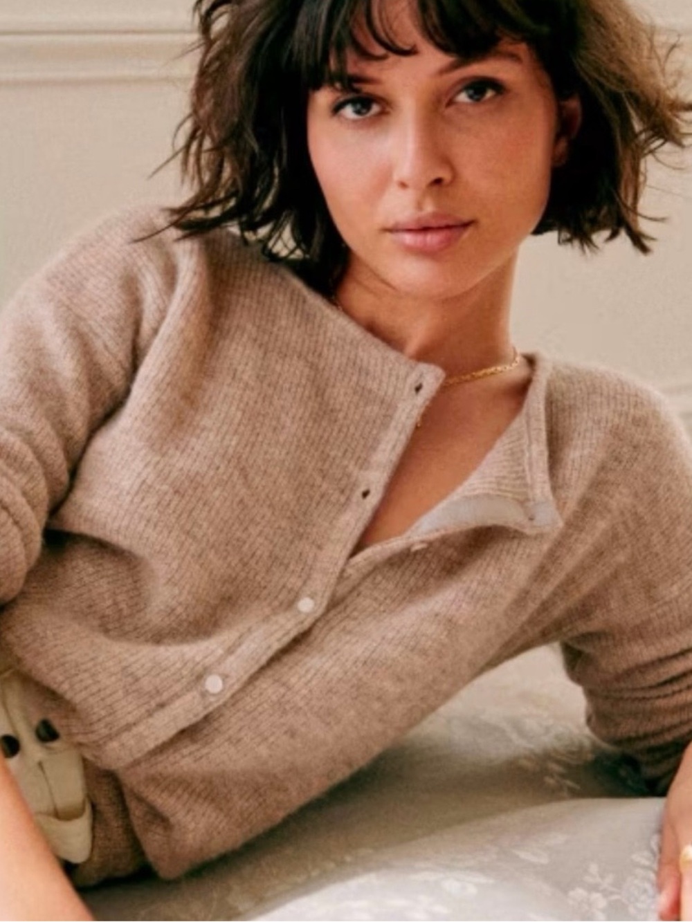 Sezane Heather beige/gray gaspard Women’s Cardigan